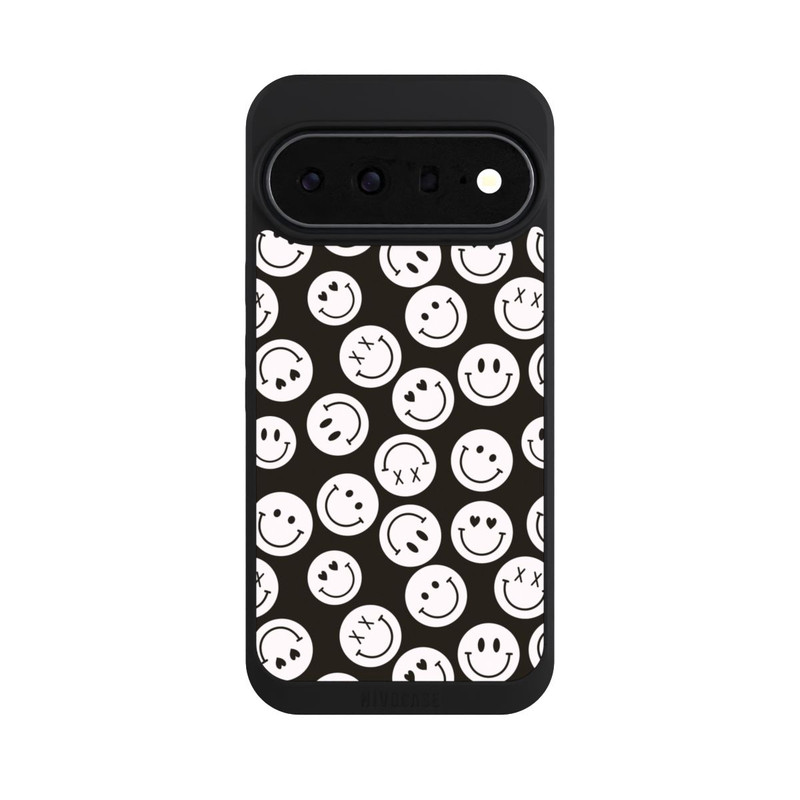 Pixel 11 Pro XL NIVOpure Smiles Emotes Pattern Black And White