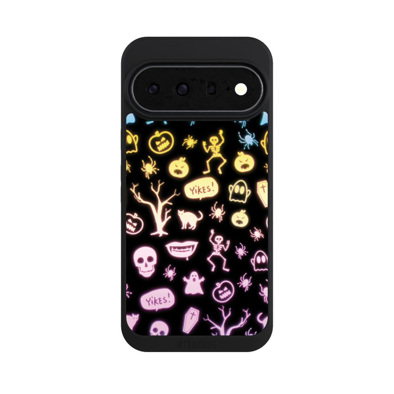 Pixel 11 Pro XL NIVOpure Autocollants néon pour Halloween Fond noir