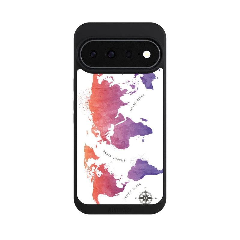 Pixel 11 Pro XL NIVOpure Carte du monde aquarelle blanche