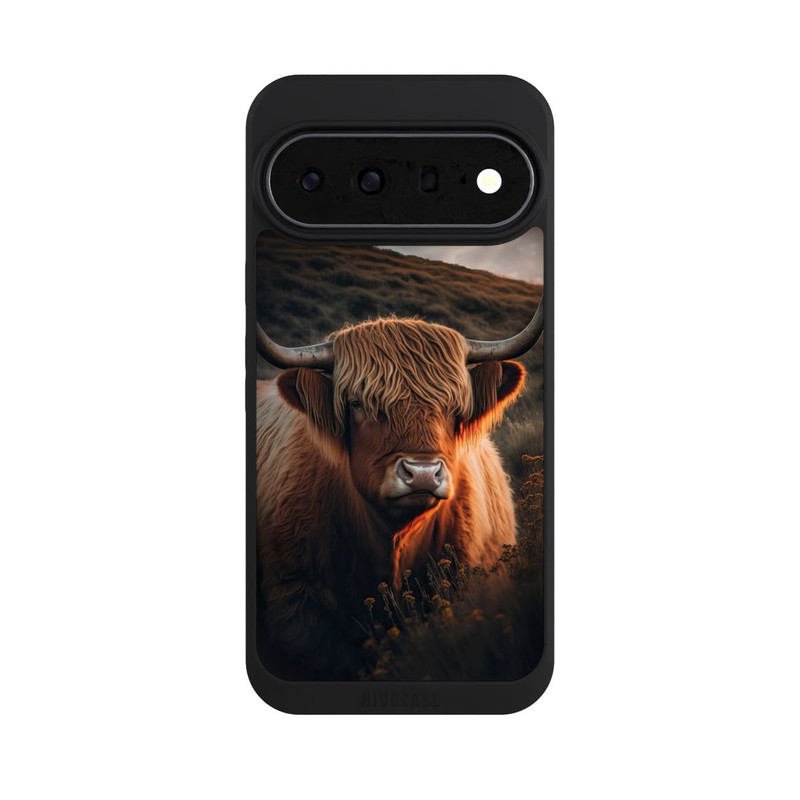 Pixel 11 Pro XL NIVOpure Hochland Rind mit großen Hörnern mit KI