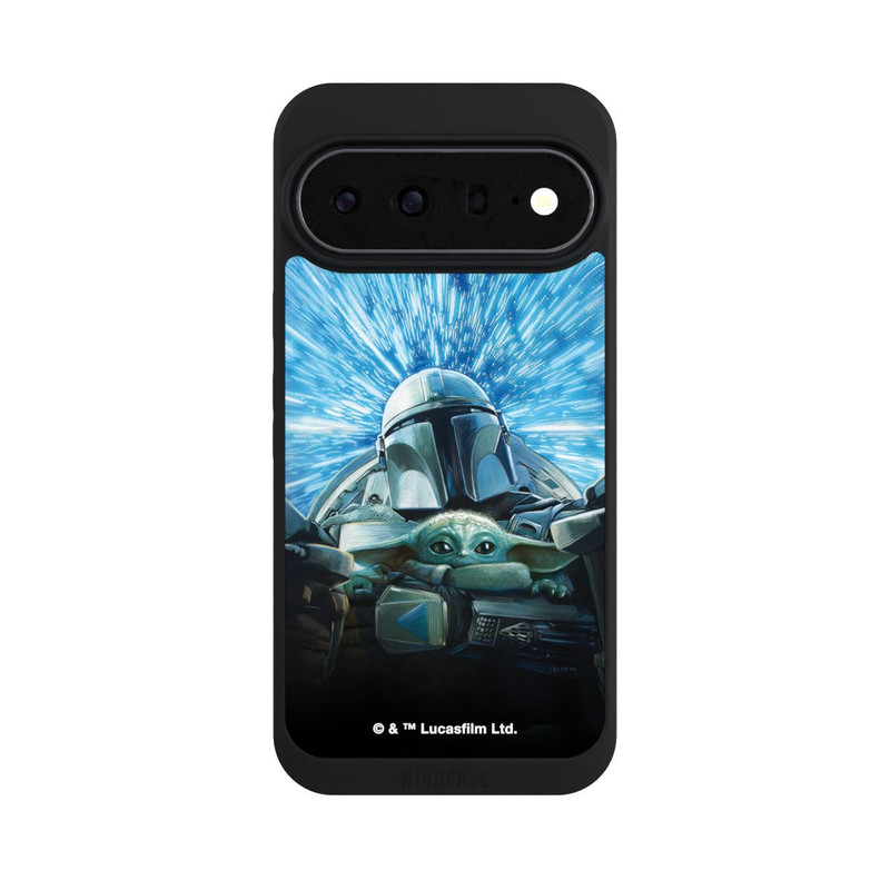 Pixel 11 Pro XL NIVOpure Grogu und Mando fliegen blau