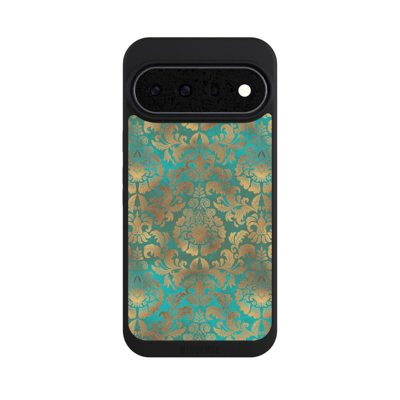 Pixel 11 Pro XL NIVOpure Papier Peint Damassé Turquoise