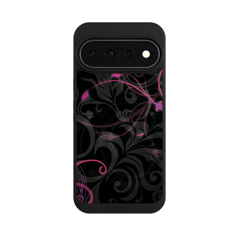 Pixel 11 Pro XL NIVOpure Fleurs d'automne noires et roses