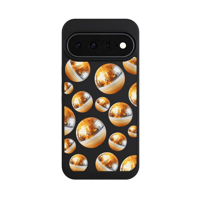 Pixel 11 Pro XL NIVOpure Discokugel Party Gold Orange Transparent mit KI