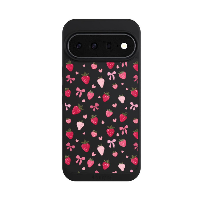 Pixel 11 Pro XL NIVOpure Erdbeer Herz Schleifen Pink Muster Transparent