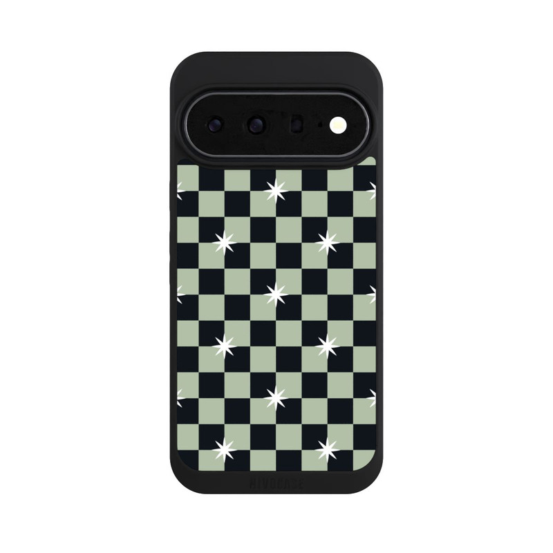 Pixel 11 Pro XL NIVOpure Checked Pattern Black Grey Stars