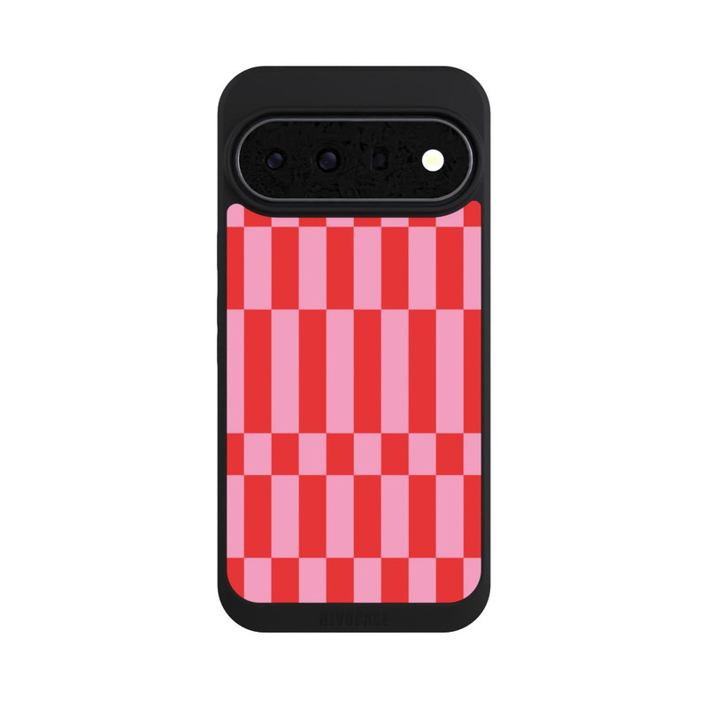 Pixel 11 Pro XL NIVOpure Checked Abstract Bold Coral Red and Pink Color Block