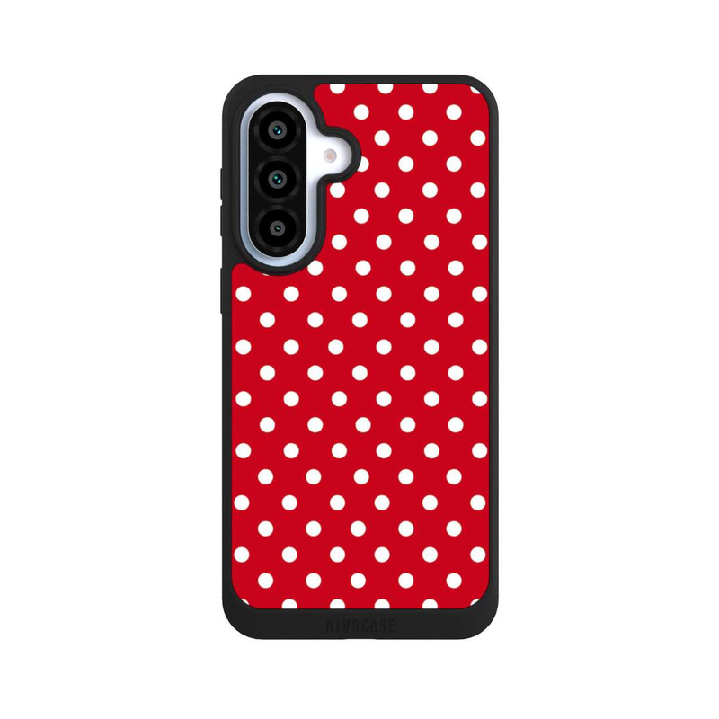 Galaxy A37 5G NIVOpure Polka Dots Dunkelrot und Weiß