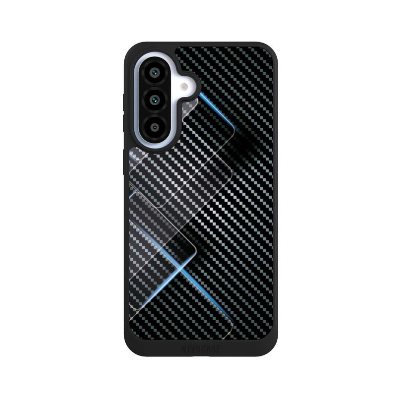 Galaxy A37 5G NIVOpure Blaue Linien auf Karbon