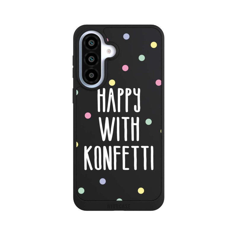 Galaxy A37 5G NIVOpure Happy with Konfetti White ohne Hintergrund