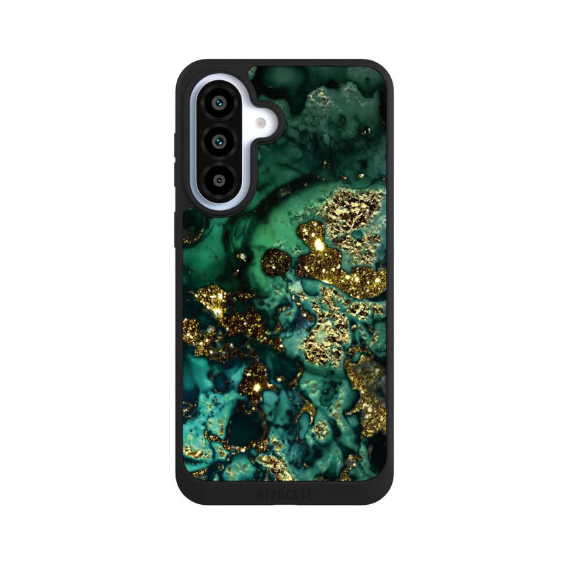 Galaxy A37 5G NIVOpure Cyan Glitzer Marmorlook