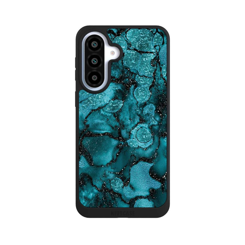 Galaxy A37 5G NIVOpure  Blauer Glitzerlook