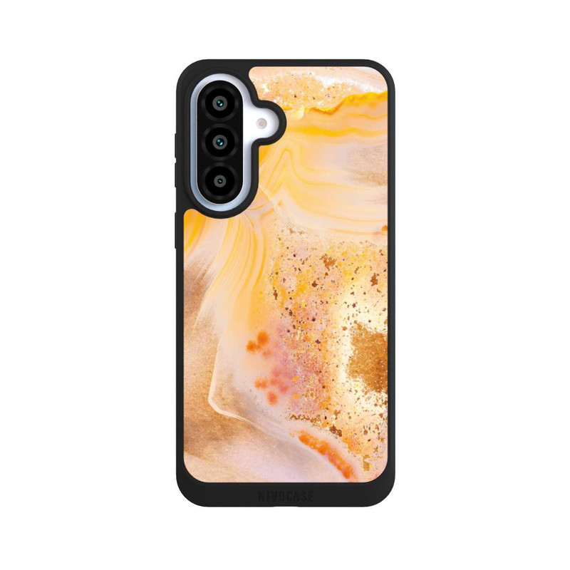 Galaxy A37 5G NIVOpure Orange Glitter Marble Look
