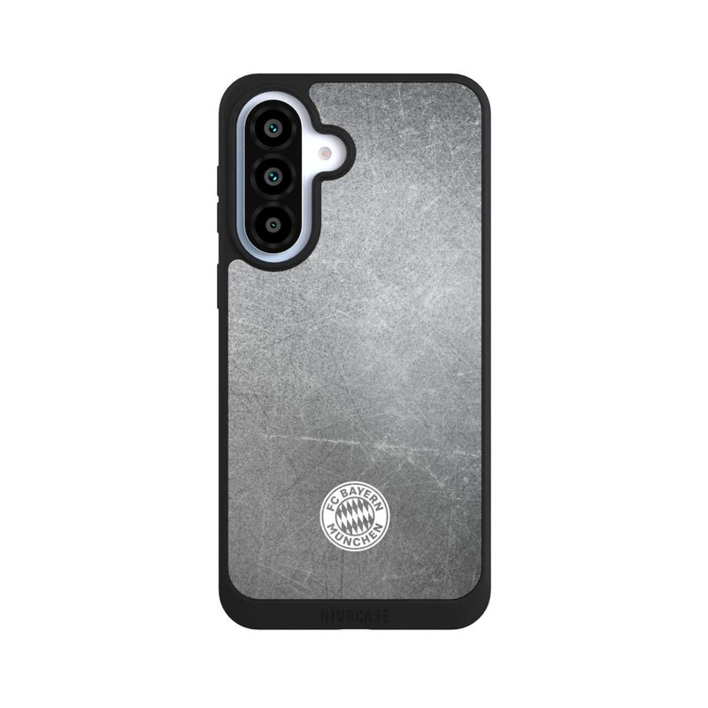 Galaxy A37 5G NIVOpure Klassisches FCB Logo Klein - Weiß auf Metalllook