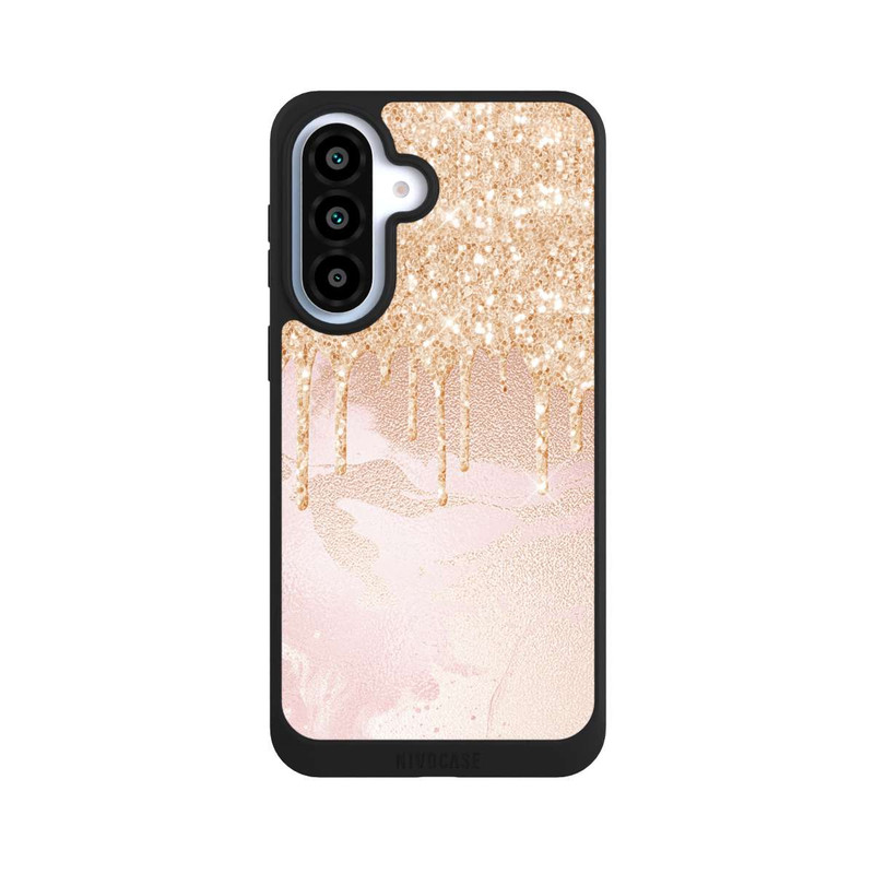 Galaxy A37 5G NIVOpure  Roségoldener Glitzer Tropfen Look