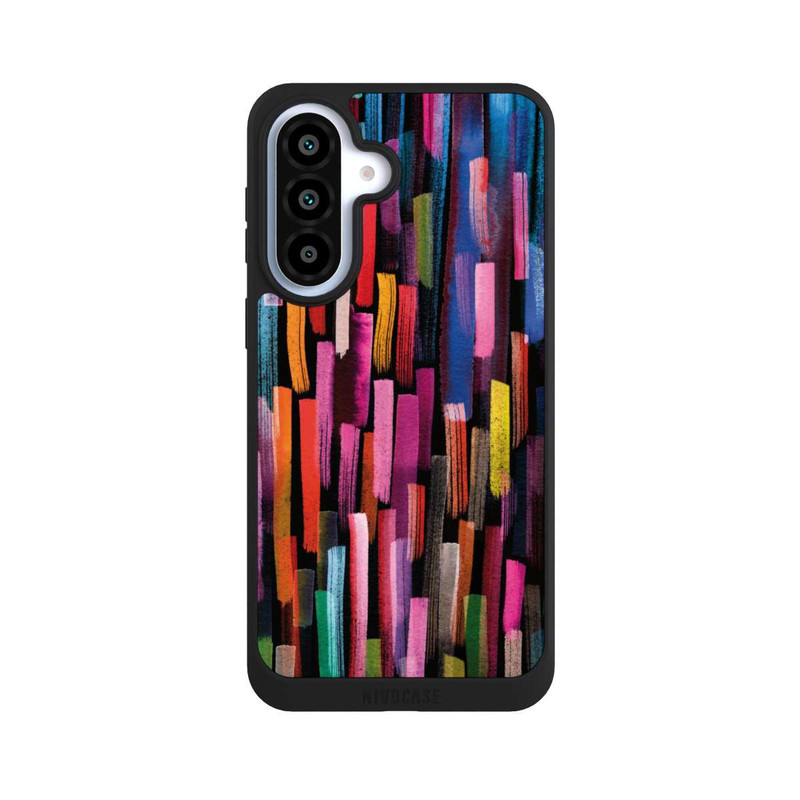 Galaxy A37 5G NIVOpure Coups De Pinceaux Colorés Noir