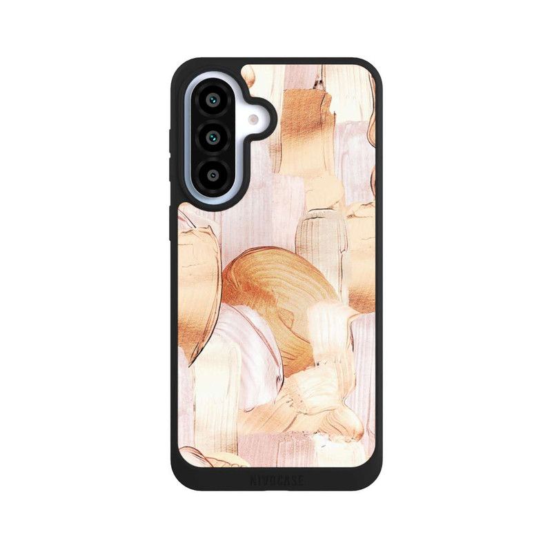 Galaxy A37 5G NIVOpure Weiß/Gold Pinsel Muster