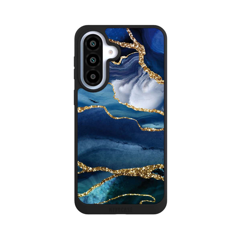 Galaxy A37 5G NIVOpure Aspect marbre bleu pailleté doré