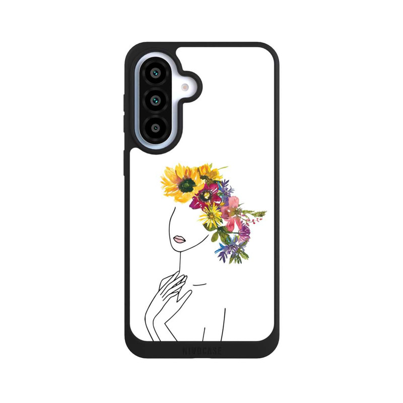 Galaxy A37 5G NIVOpure Line Art Frau mit Blumenkrone