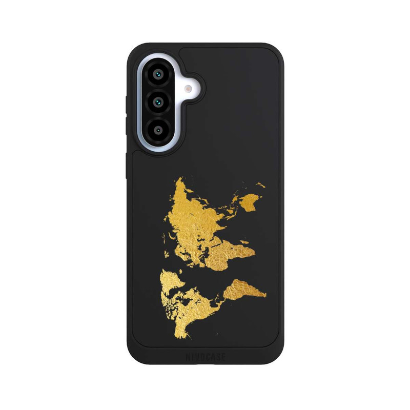 Galaxy A37 5G NIVOpure Weltkarte Gold Transparent
