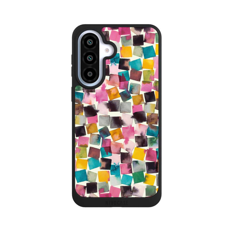 Galaxy A37 5G NIVOpure Aquarell geometrische Plaids rosa