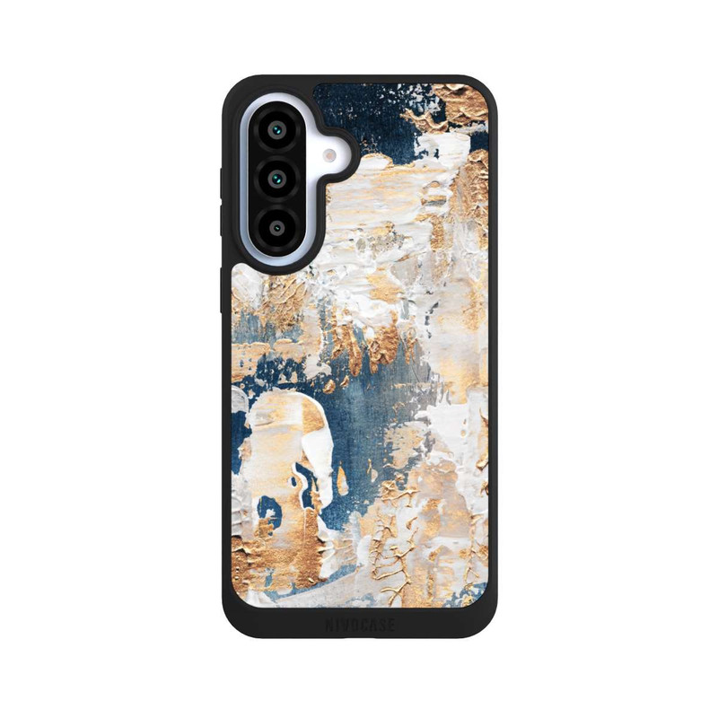 Galaxy A37 5G NIVOpure Abstraktion Blau und Gold