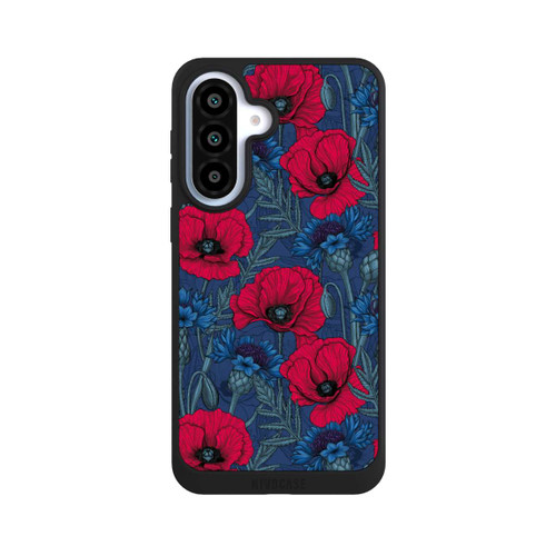 Samsung Galaxy A37 5G NIVOpure Mohnblumen und Kornblumen auf Blau