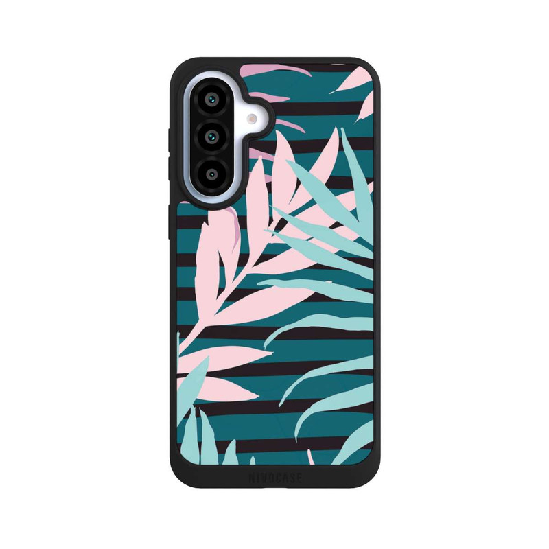 Galaxy A37 5G NIVOpure Pastell-Dschungelblätter rosa blaugrün