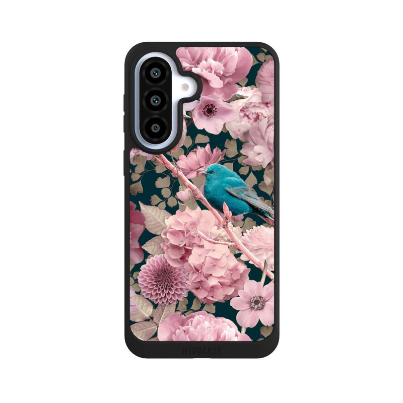 Galaxy A37 5G NIVOpure Sparrows in Pink Flower Pattern