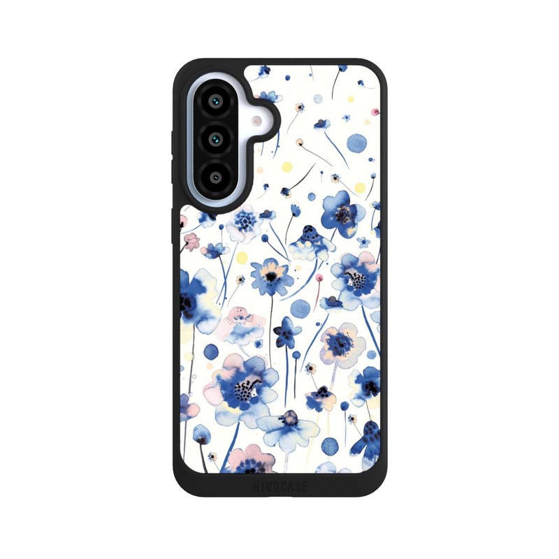 Galaxy A37 5G NIVOpure Fleurs bleues d’encre aquarelle