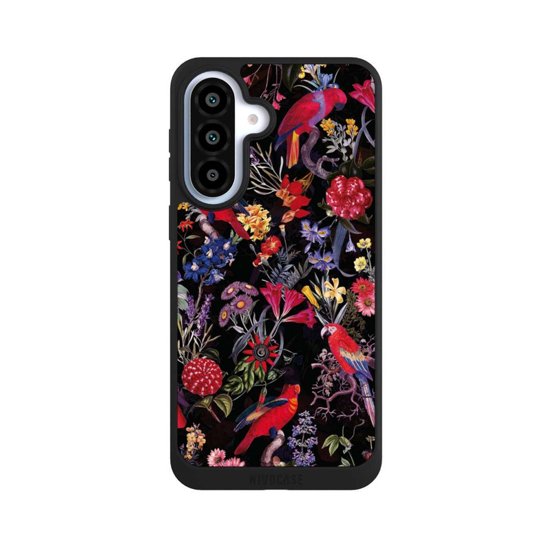 Galaxy A37 5G NIVOpure Fleurs sombres et perroquets