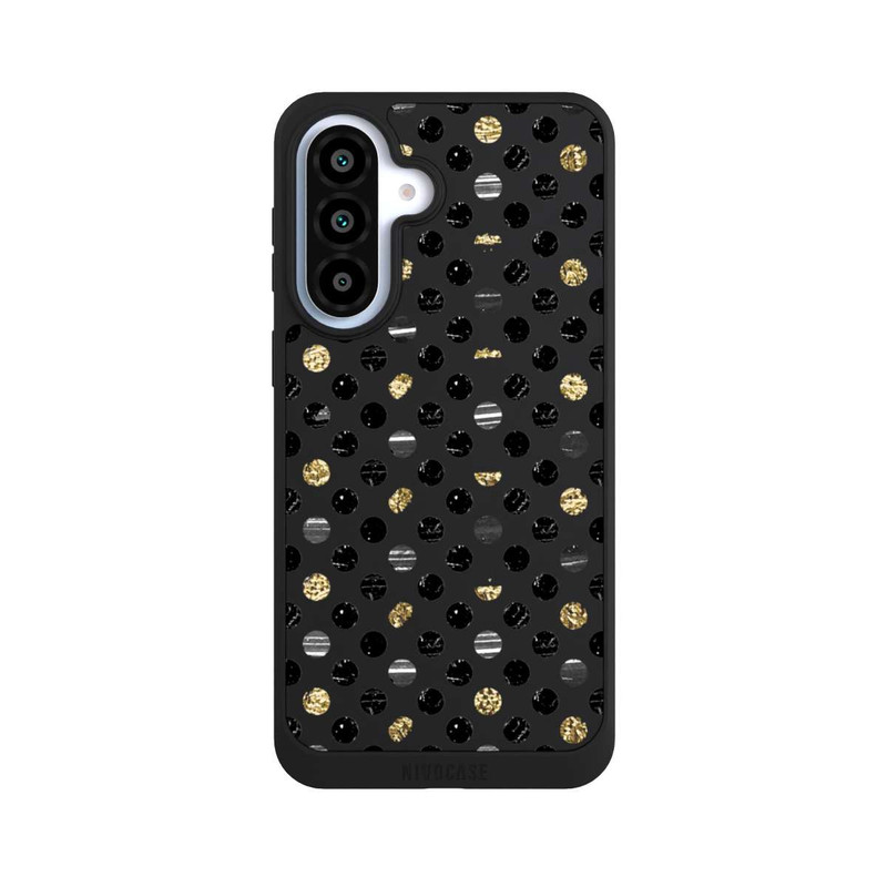 Galaxy A37 5G NIVOpure Gold Schwarz Polka Dots