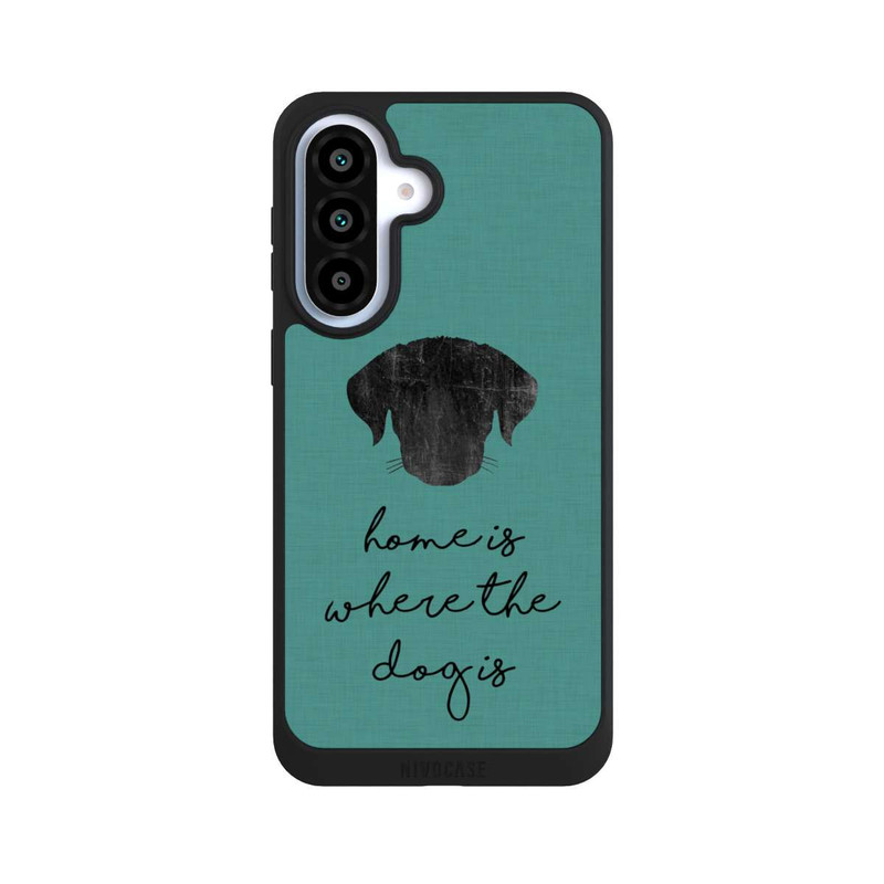 Galaxy A37 5G NIVOpure Home Is Where The Dog Is - Noir sur turquoise