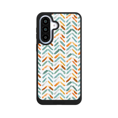 Samsung Galaxy A37 5G NIVOpure Elegantes Herbstchevron Blau Orange