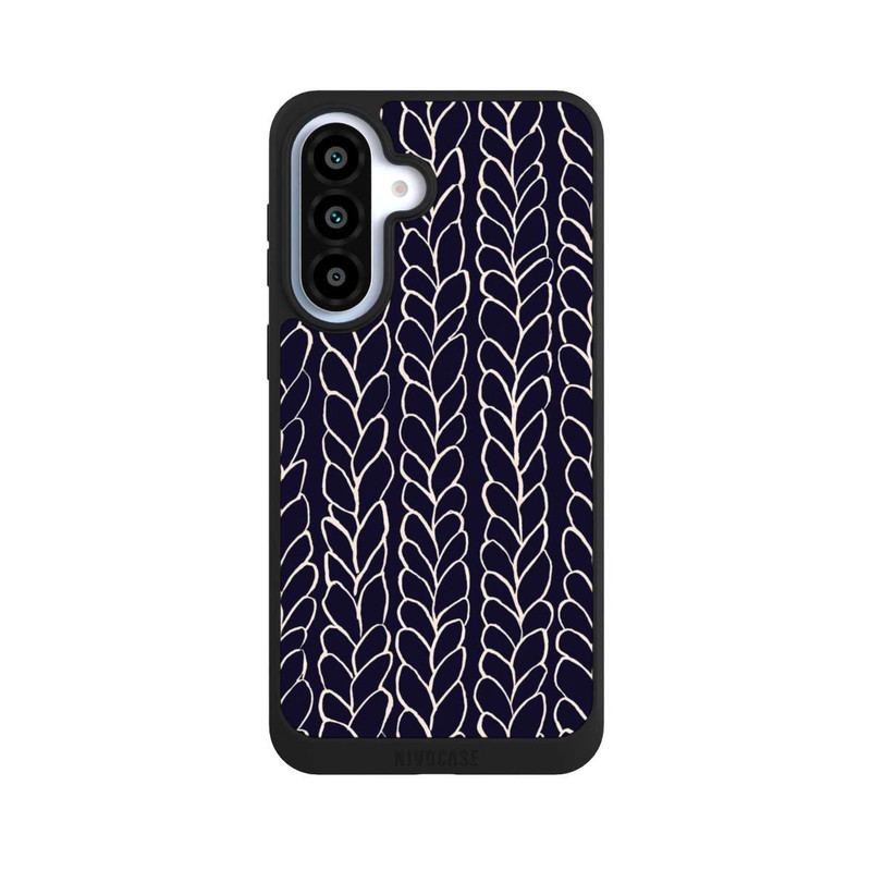 Galaxy A37 5G NIVOpure Wool Braids Drawings Navy