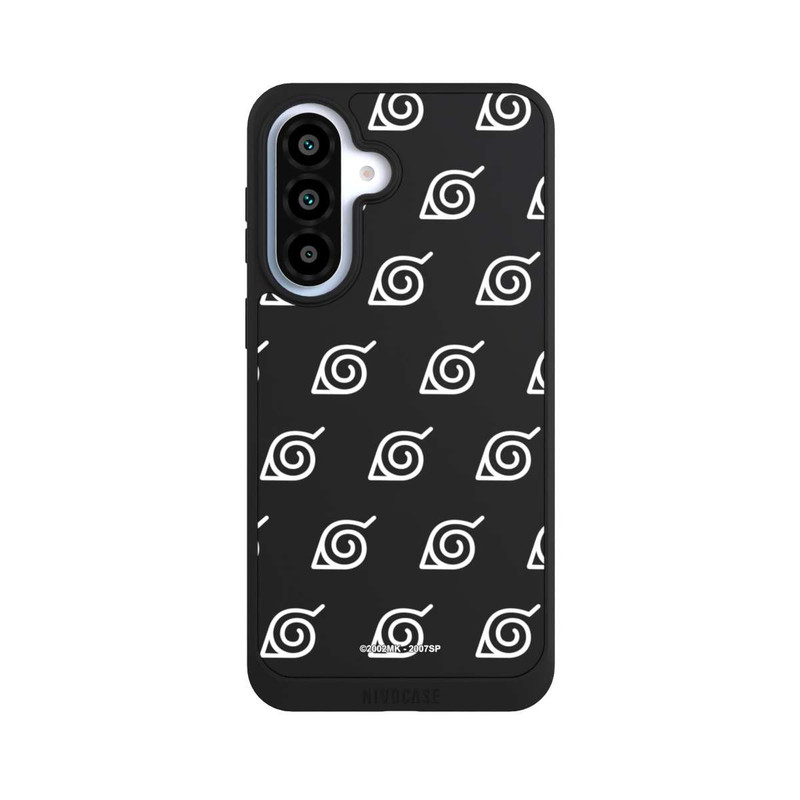 Galaxy A37 5G NIVOpure Konoha Pattern Blanc sur Fond Transparent