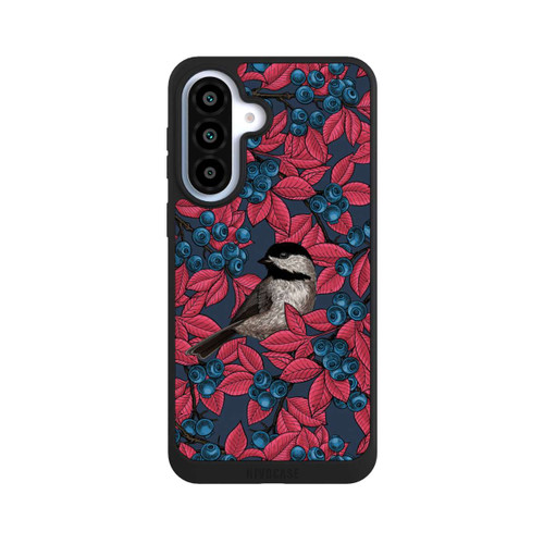 Samsung Galaxy A37 5G NIVOpure Blaubeeren und Vögel auf Navy
