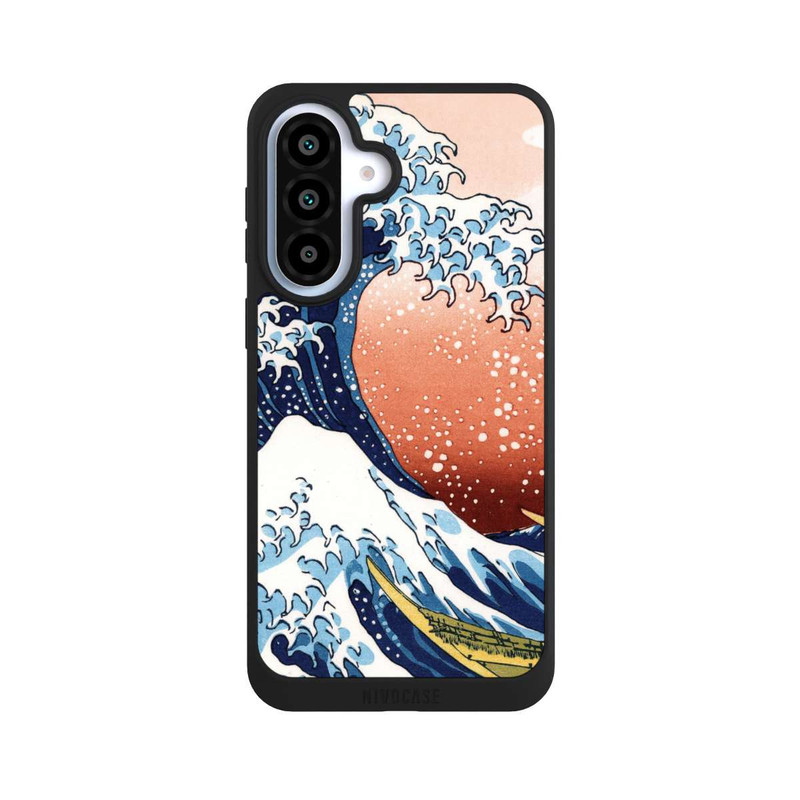 Galaxy A37 5G NIVOpure Kanagawa Wave with red background