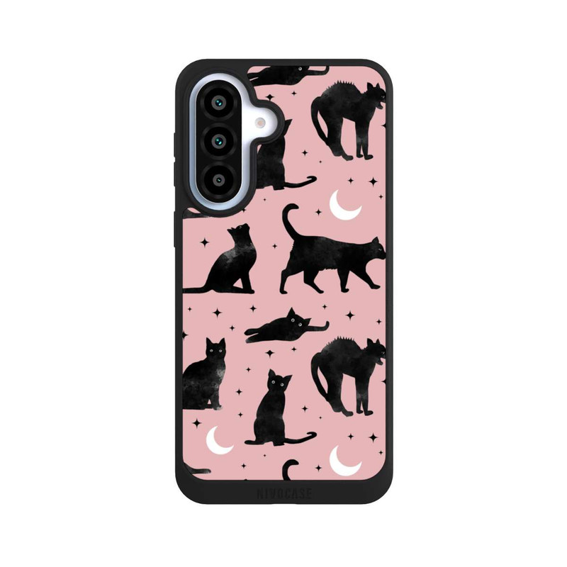 Galaxy A37 5G NIVOpure Katzen und Mond auf Rosa