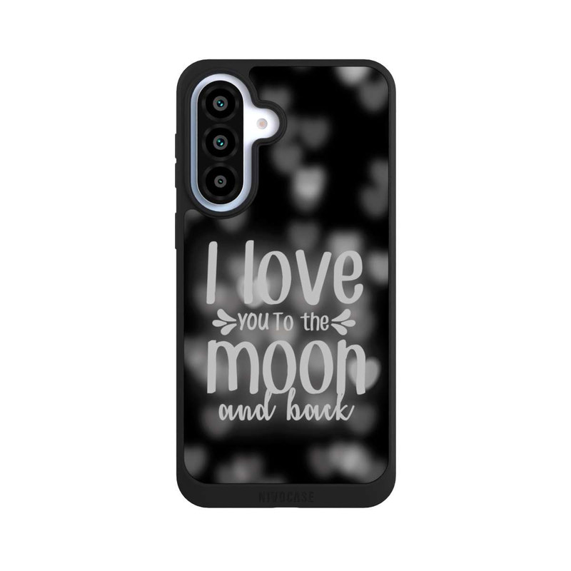 Galaxy A37 5G NIVOpure I Love You to The Moon And Back Black Hearts