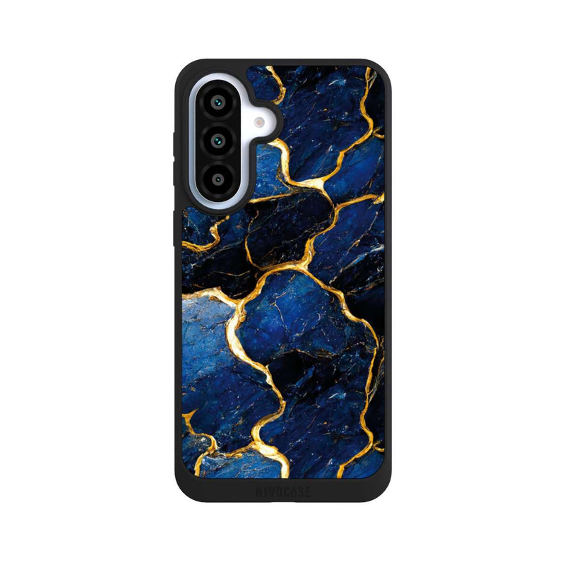 Galaxy A37 5G NIVOpure Couches d'impression en marbre bleu et or