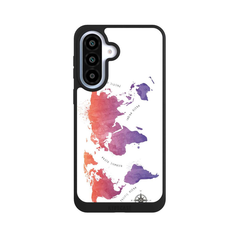 Galaxy A37 5G NIVOpure Aquarell Weltkarte weiß