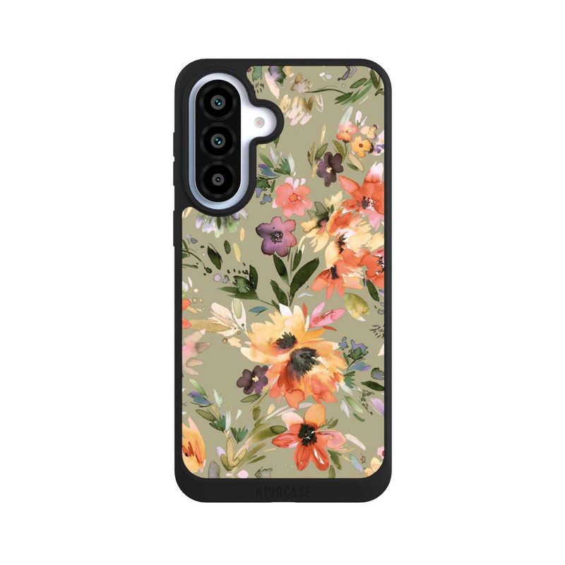 Galaxy A37 5G NIVOpure Malerische tropische Blumen Salbeigrün