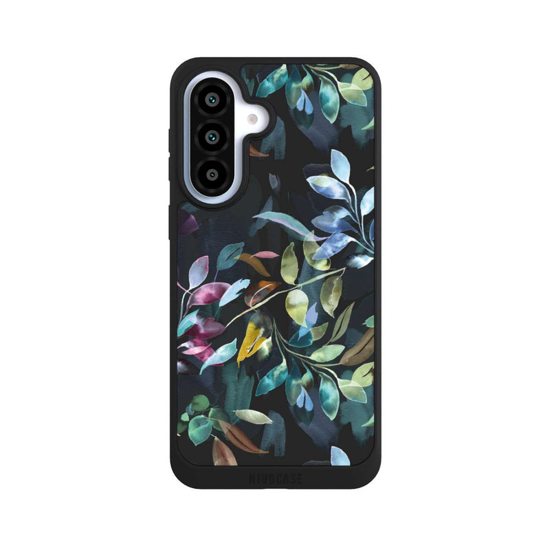 Galaxy A37 5G NIVOpure Mystische Aquarellblätter schwarz