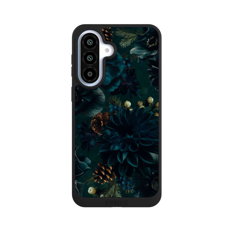 Galaxy A37 5G NIVOpure Motif de fleurs vert et bleu
