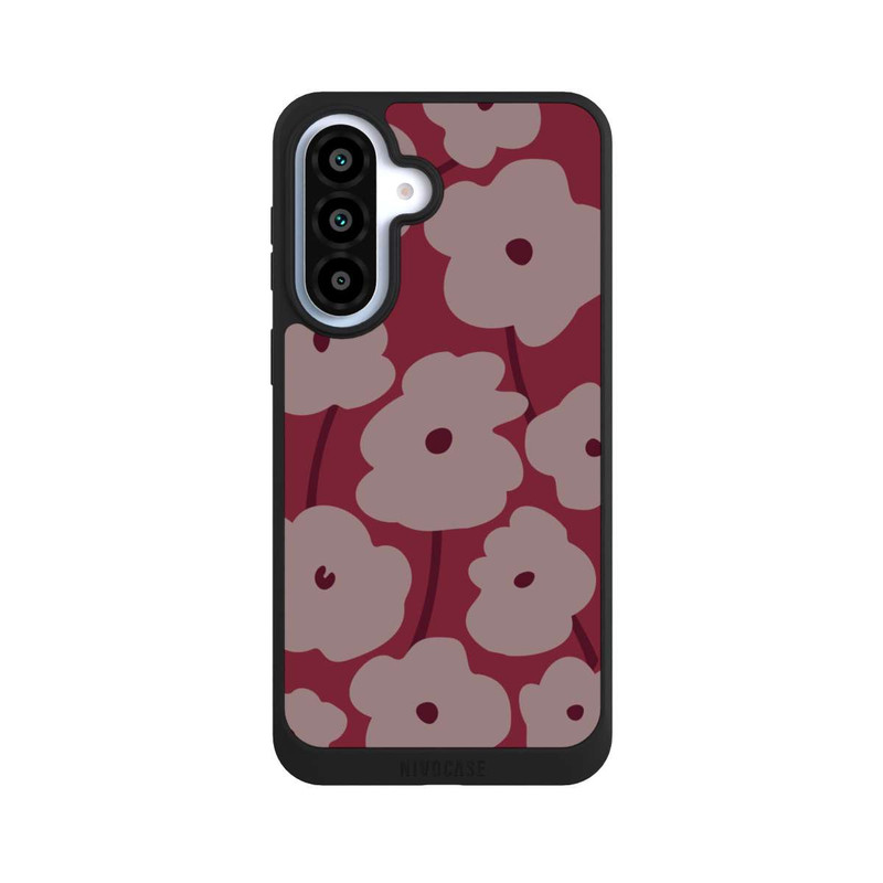 Galaxy A37 5G NIVOpure Fleurs Minimalistes Bordeaux