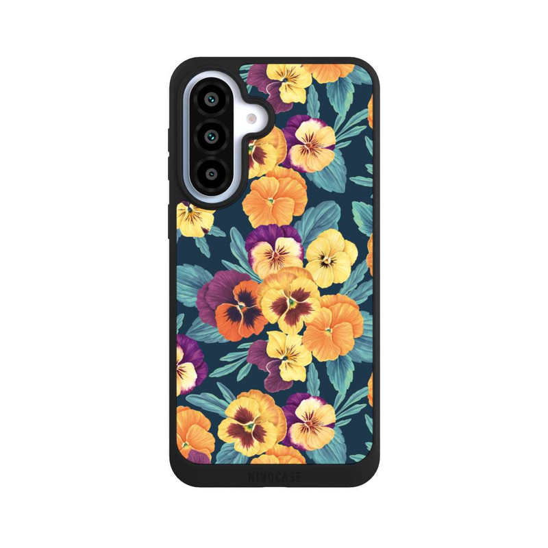 Galaxy A37 5G NIVOpure Pansies on Navy