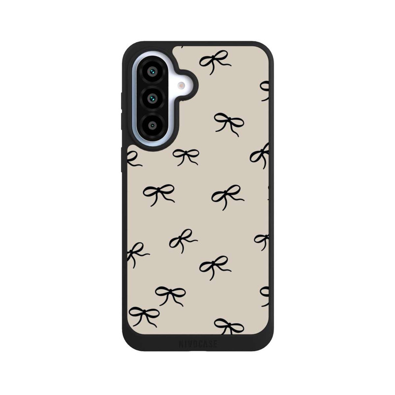 Galaxy A37 5G NIVOpure Schleifen Muster Schwarz Beige