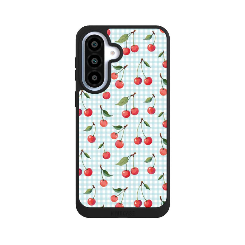 Galaxy A37 5G NIVOpure Cherries and Blue Gingham
