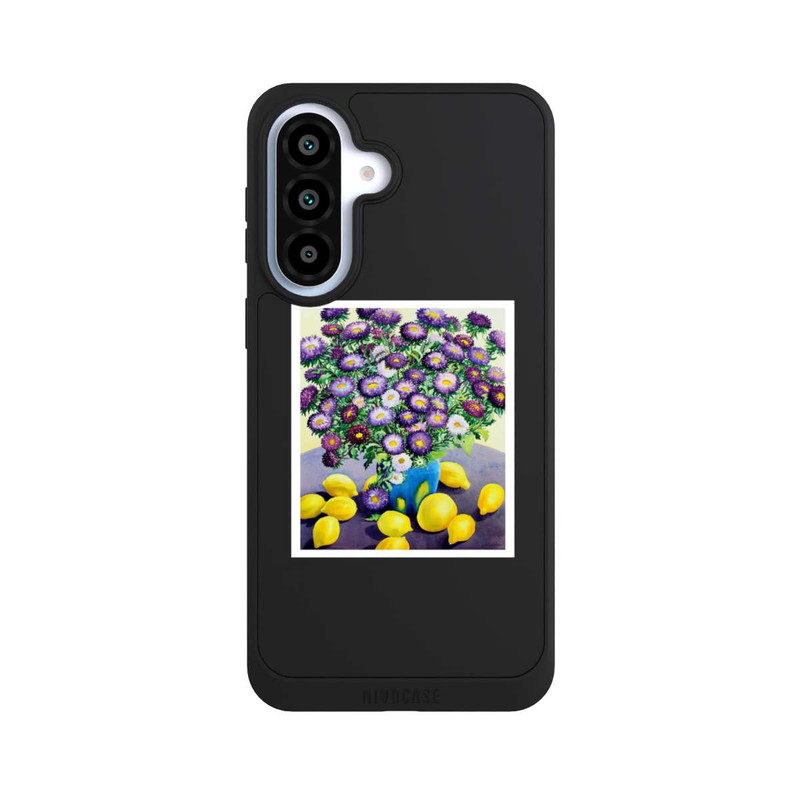 Galaxy A37 5G NIVOpure Purple Asters and Lemons by Christopher Ryland